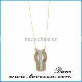 Fashion Wholesale Handmade Gemstone Long Chain Tassel Charm Necklace thumbnail-5