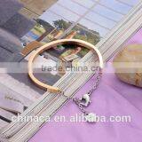 Fashion New Design Rose Gold Plated Stainless Steel Bracelet for Men Women thumbnail-3