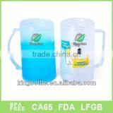 Custom Logo Double Wall Plastic Mug With Liquid thumbnail-1