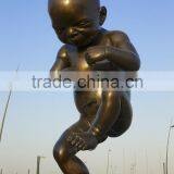 Outdoor Nude Gong fu Baby Statues in Bronze thumbnail-1