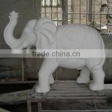 White Large Stone Indian Elephant Statue thumbnail-1