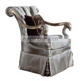 Neo Classical French Imperical Style Carving Wood Framed Upholstery Armchair for Luxury Villa BF12-03274a thumbnail-2