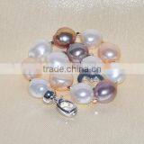 3-4 mm Multicolor Rice Shape Freshwater Pearl Bracelet thumbnail-2