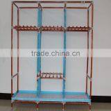 Huge Size With Side Pockets Non-woven Fabric Portable Folding Wardrobe thumbnail-4