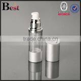 Best Seller Fnacy Cosmetic Skin Care Lotion Serum 15ml 30ml 50ml Silver UV Pump Airless Cosmetic Bottle Wholesale thumbnail-2