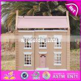 2017 New Design Lovely Wooden Girls Dollhouse for Sale W06A237 thumbnail-2