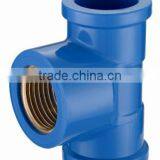 PVC FEMALE TEE(COPPER THREAD) DIN