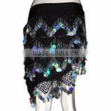Belly Dance Hip Scarf With Beads Coins thumbnail-2