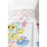 Floral Print Lace Trim Maxi Dress Elegant Woman Dress Party Dresses thumbnail-5