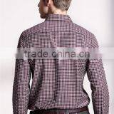 New Design Small Checked Blends Cotton Men Shirt SL0072 thumbnail-2