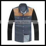 Top Selling New Model All-match Denim Men Casual Shirt With Two Pockets thumbnail-1