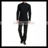 New Gadgets 2015 Korea Style Slim Fit Black High Quality Shirts thumbnail-1