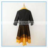 High Quality Lace Stitching Contrast Color Neck Collar Design Of Ladies Suits thumbnail-3