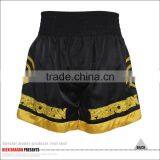 Mens Professional Embroidered Satin Muay Thai Grappling Shorts thumbnail-3