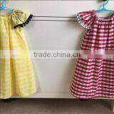 Wholesale Baby Girl Frocks Cotton Dress Gingham Design Girls Birthday Ruffle Dresses Clothing thumbnail-2