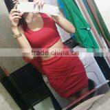 Summer 2pcs Skirts Bodycon Dresses for Women thumbnail-1