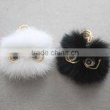 Myfur Newest Design Cute Eyes Monster Fox Fur Pom Pom Keychain Pendant thumbnail-5