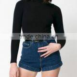 Runwaylover EY0628P 2017 Ladies High Waist Denim Shorts With Raw Hem thumbnail-2