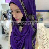 Muslim Burst Head Scarf Pearl Chiffon Tassel Long Towel Hui Female Scarf Hooded Quick Sell Through thumbnail-5