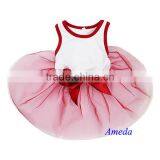 Red White World Cup Football Flag Japan England Dogs Clothes Party Dress XS-L thumbnail-1