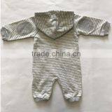 Infants & Toddlers Age Group Baby Hooded Romper and 100% Cotton 100% Cotton Yarn Dye French Terry Baby Jumpsuit thumbnail-3