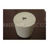 White PP Nylon Threaded Rod For Industrial Seal , Solid Round Plastic Rods