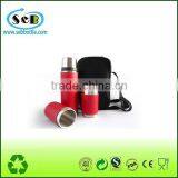 2016 New Products Stainless Steel Water Bottle Double Walll Insulated Hot Thermos Bottle With Leather Sleeve thumbnail-1