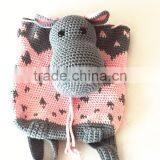 Handmade Crochet hippo backpack Cute and practical accessory for kids