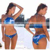 Beautiful Blue and White Cloud Bikini for Women Beach Bikini Dress thumbnail-1