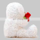 Custom Teddy Bear With Bouquet White Bear Plush Flower Valentine Stuffed Toys thumbnail-2