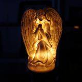 European Style Retro Resin Solar Simulation Angel Garden to Insert Small Night Light Garden Crafts Place thumbnail-3