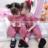 2019 New Summer Baby Girls Plaid Cotton Romper Wholesale Baby Clothing Free Ship thumbnail-2