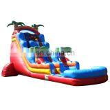 South Beach Waterslide Backyard Kids Water Slide Commercial Inflatable Tropical Slip and Slide With Pool thumbnail-2