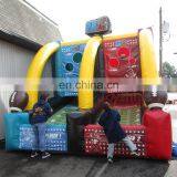 Outdoor Inflatable Fun Games Sports Quarterback Blitz Inflatable Football Toss Game thumbnail-2