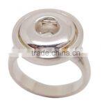 New Fashion Stainless Steel Crystal Diamond Top Snap Button Ring Jewelry thumbnail-2