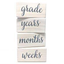 Wood Milestone Age Blocks, Baby Age Photo Blocks Baby Shower Gift and Keepsake thumbnail-5