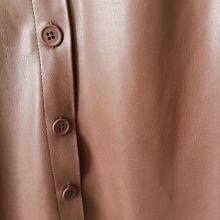 Spring/Autumn Women's Eco Leather Fashion Shirt thumbnail-5