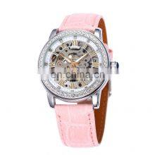 SHENHUA 9592N Lady Mechanical Wrist Watch Women Skeleton Automatic Self-Wind Watches With Rhinestone thumbnail-5