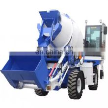2m3 Diesel concrete truck mixer drum with hopper and tyre