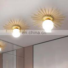Sun Round Glass LED Ceiling Lamp for Bedroom Surface Mounted Round Modern Indoor Ceiling Light thumbnail-2