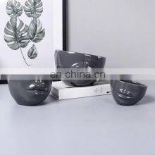 Modern Decorative Handmade Art Porcelain Creatice Vase Face Lip Design Ceramic Flower Pot thumbnail-2