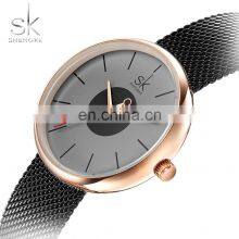 SHENGKE Casual Ladies Watch Simple Dial Stainless Steel Milanese Mesh Strap Quartz Movement Watches Alloy Case Wristwatch K0041L thumbnail-2