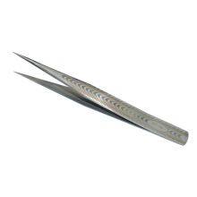 Stainless Steel Tweezers Corrosion Resistant Silver Stainless Steel Tweezers All Metal Clip Pointed Elbow Multi Specification ST Tweezers With Texture ST-16 thumbnail-4