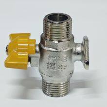 1/2Double Outer Wire Ball Valve,Fixed Ball Valve,Water Heater Ball Valve,electroplateCopper Ball Valve，Kitchen Ball Valve thumbnail-3