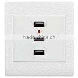 Professional 3 USB Mobile Phone Wall Outlet/wall Outlet Socket/wall Mounted Usb Outlet