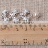 Women Wedding Dress Jewelry Sets Short Chain Pearl Necklace Earring Set thumbnail-2