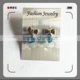 Alloy Jewelry Copper Brass Plating Gold Crystal Earring thumbnail-1