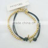 FASHION 2 ROWS WISHBONE BEADED BRACELET thumbnail-1