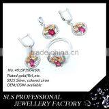 2015 Fashion African Jewelry Set 925 Silver Jewelry Statement Necklaces and Ring and Jewelry Sets thumbnail-2