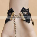 Jewelry Lace Bracelet With One Chain Ring thumbnail-2